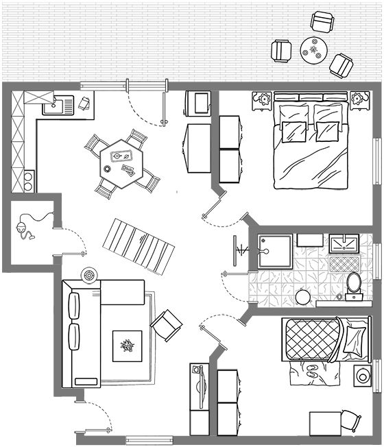 Grundriss Ferienwohnung Meeresleuchten
