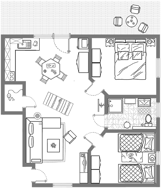 Grundriss Ferienwohnung Meeresleuchten